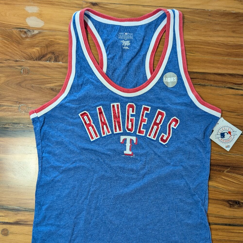 NWT Campus Lifestyle Texas Rangers Blue Ladies Tank Top Large